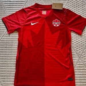 Nike Red Canada Soccer Jersey with White Swoosh